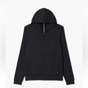 Vuori Men's Ponto Zip-Up Hoodie size XL Black Heathered